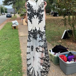 Evening gown wedding gown prom high low dress
